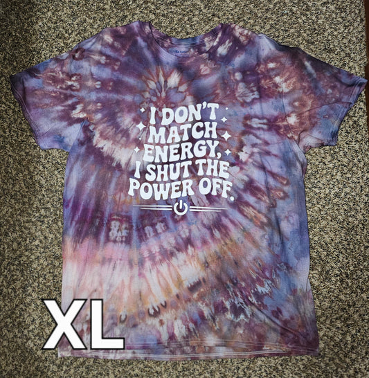XL tie dye shirts with vinyl