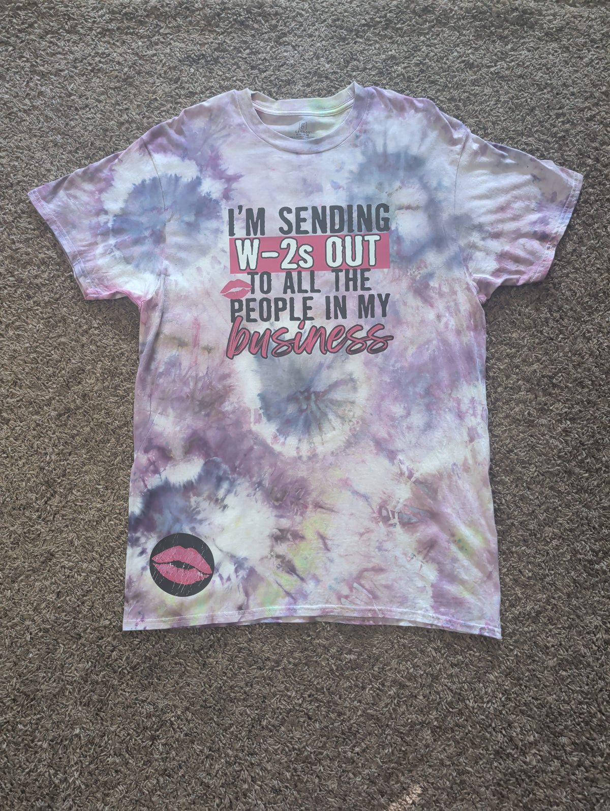 XL tie dye shirts with vinyl